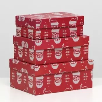 Набор коробок 3 в 1 "Санта", 23 х 16 х 9,5 - 19 х 12 х 6,5 см