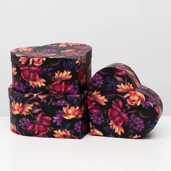 Набор коробок 3 в 1 "Сердца", 25.5 x 24 x 12-21 x 19.5 x 8 см