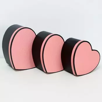 Набор подарочных коробок сердце 3 в 1, L:24.52212.5 M:2219.511.5 S:19.51710.5 см