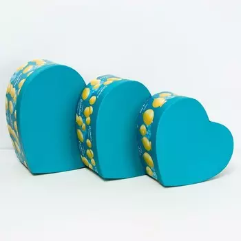 Набор подарочных коробок сердце 3 в 1, L:30.527.513.5 M:27.52411.5 S:24.52110 см