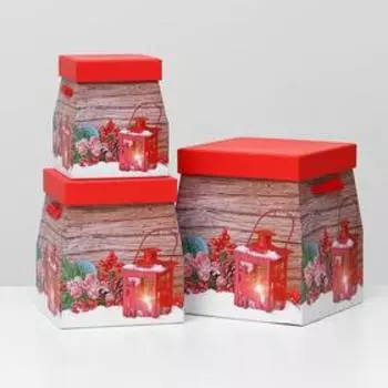 Набор коробок 3 в 1 трапеция, 19,5 х 22 - 12,5 х 15 см