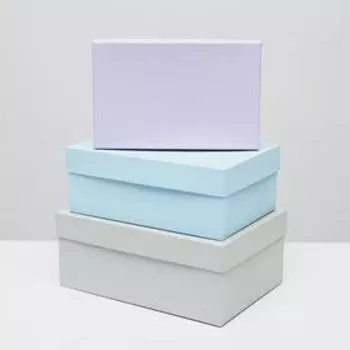 Набор коробок 3 в 1 "Туман", 23 х 16 х 9,5 - 19 х 12 х 6,5 см