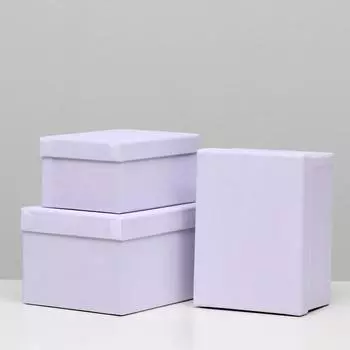 Набор коробок 3в1 "Бархат белый" 26х19,5х14,5 см