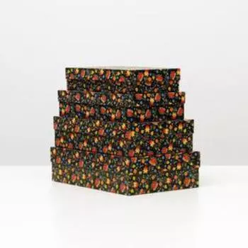 Набор коробок 4 в 1 "Народные узоры", 30 х 20 х 8 - 24 х 14 х 5 см