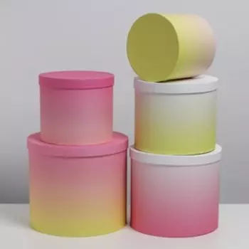 Набор коробок 5 в 1 «Градиент 1», 13 × 13,5‒19.5 × 23 см