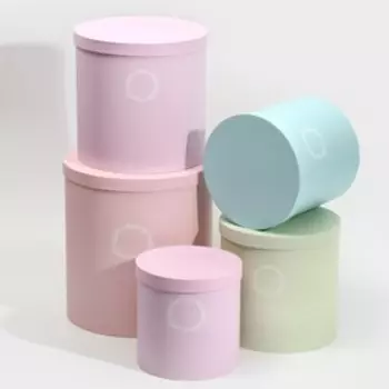 Набор коробок 5 в 1, упаковка подарочная, «Микс 17», 23 х 23 х 25 - 15 х 15 х 15 см