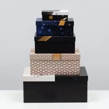 Набор коробок 5 в 1 "Подарочек", 30,5 х 20 х 13 - 12 х 6,5 х 4 см