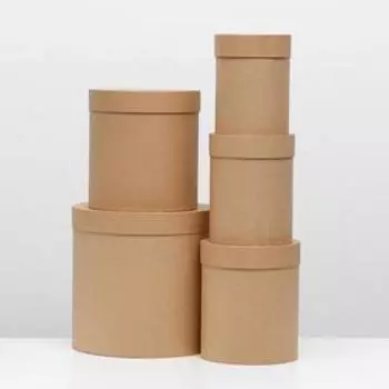 Набор коробок 5в1 «Крафт однотонный», 303030 - 151520 см