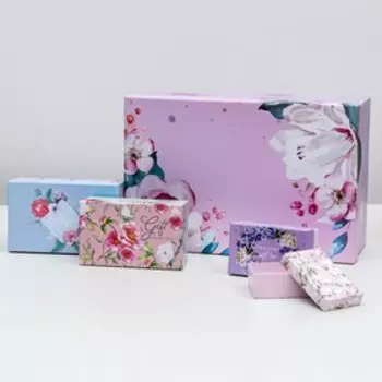 Набор коробок подарочных 15 в 1 «Цветочный сад», 12 х 7 х 4 см - 46,6 х 35,2 х 17.5 см