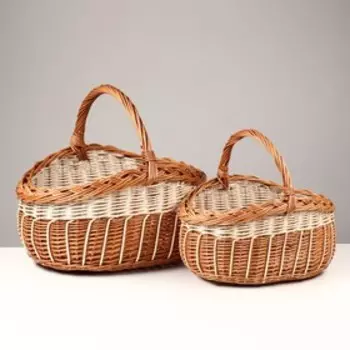 Набор корзин 2 шт, 8л и 5л, Д40хШ32хГ20В34; Д33хШ25хГ18хВ30 см