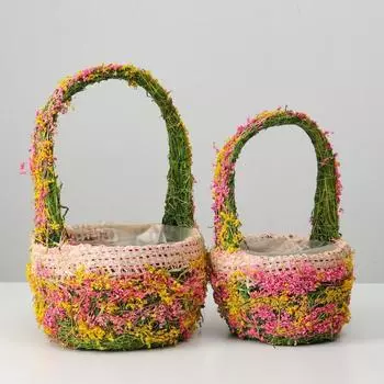 Набор корзин 2шт, из травы