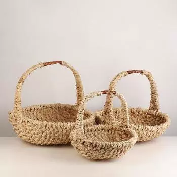 Набор корзин плетёных, 3 шт., 503712(39) см, 433111(34) см, 372510 см