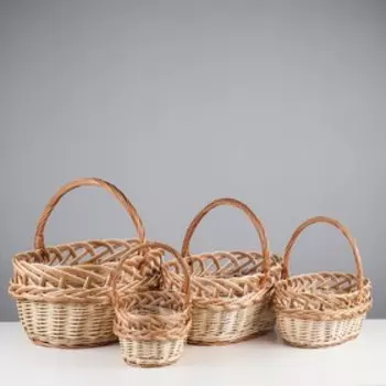 Набор корзин 4 шт, 45х33х20(39) .37х27х16(35) ,29х20х14(28), 24х17х10(23) см