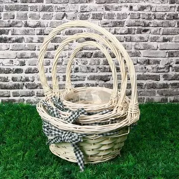 Набор корзин «Бантик», 3 шт: 24×11/31 см, 19×11/27 см, 15×9/22 см