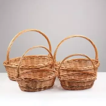 Набор корзин плетёных, 4 шт, 51x42x16x43 см, медовый