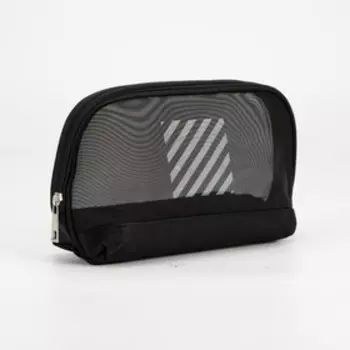 Набор косметичек на молниях, 2 в 1, цвет чёрный