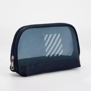 Набор косметичек на молниях, 2 в 1, цвет синий