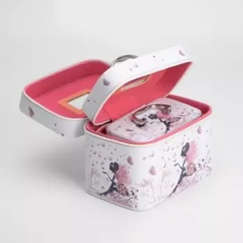 Набор косметичек на молниях, 3 в 1, цвет белый