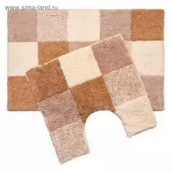 Набор ковриков для ванной комнаты 50х80, 50х50 см, Hopscotch