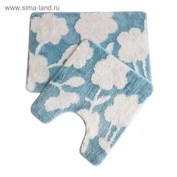 Набор ковриков для ванной комнаты IDDIS P37M465i12, 45х65 и 45х50 см, микрофибра