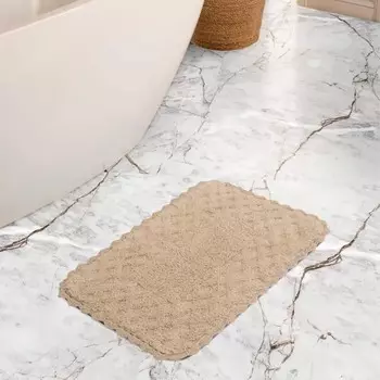 Набор ковриков для ванны Arya Home Adonis, размер 60x100 см, 50x70 см, цвет экрю