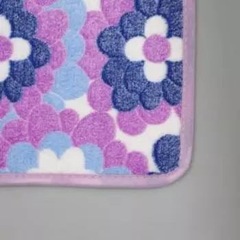 Набор ковриков для ванной и туалета Доляна «Фиолетовые цветы», 2 шт, 4050 см, 5080 см