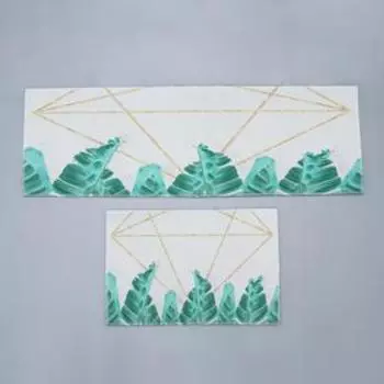 Набор ковриков для ванны и туалета Доляна «Грани», 2 шт: 40×60, 45×120 см