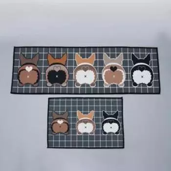 Коврики для дома Доляна «Корги», 2 шт., 4060, 45120 см