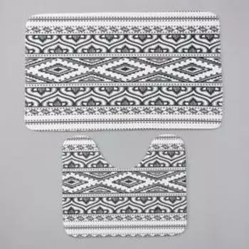 Набор ковриков для ванной и туалета Доляна «Марокканский», 2 шт: 40×50, 50×80 см