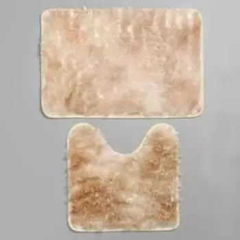 Коврики для ванной и туалета Доляна «Пушистик», 2 шт: 3540 см, 4060 см