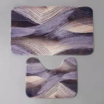 Набор ковриков для ванной и туалета Доляна «Саванна», 2 шт: 5080, 4050 см