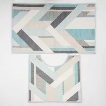 Коврики для ванной и туалета Доляна «Свэч», 2 шт., 5080 см, 4050 см