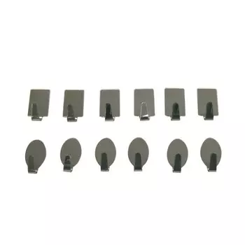 Набор крючков Axentia 6 шт, мини, самоклеящиеся, 2х3х1,5 см, МИКС