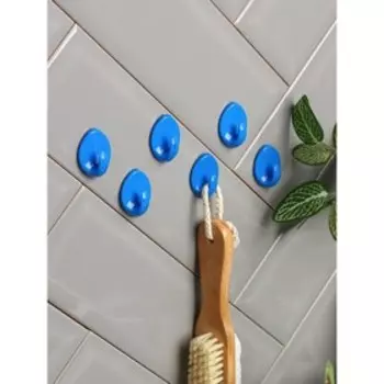 Крючки самоклеящиеся Доляна «Овал», 6 шт., МИКС