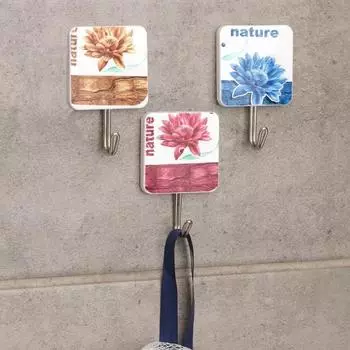 Набор крючков на липучке «Календула», 3 шт, цвет МИКС