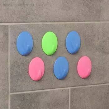 Набор крючков на липучке «Классика», 6 шт, цвет МИКС