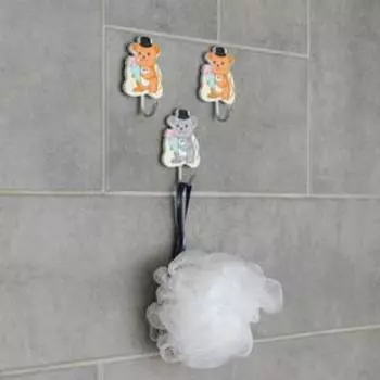 Набор крючков на липучке «Мышки, котики», 3 шт, рисунок МИКС