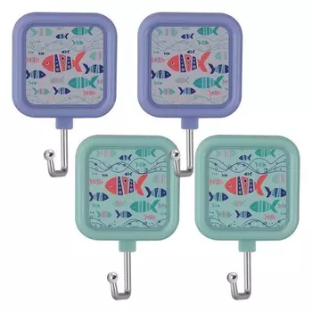 Набор крючков «Рыбки», 2 шт, цвет МИКС