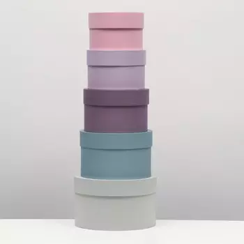 Набор круглых коробок 5 в 1 "Fresh", 23 х 23 х 14 - 15 х 15 х 10 см