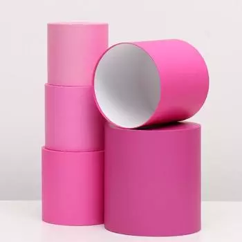 Набор круглых коробок 5 в 1 "Пантон 230", без крышек, 23 х 23 х 25 - 15 х 15 х 15 см