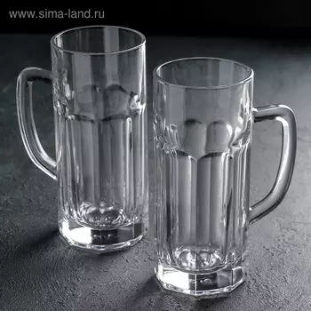 Набор кружек Paabahe Casablanca, 685 мл, 2 шт., стекло, прозрачные