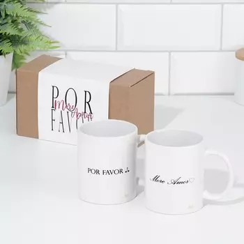 Подарочный набор More amor, кружки керамические 2 шт., 320 мл