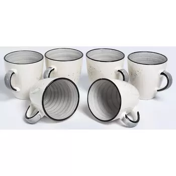 Набор кружек Elrington «Аэрограф. Графитовый бриз», 400 мл, 6 шт