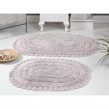 Набор кружевных полотенец для ног Yana, размер 50x70 см, 60x100 см, цвет мокко