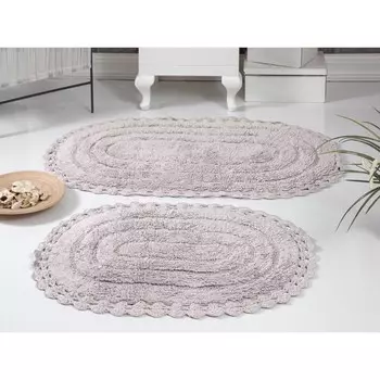 Набор кружевных полотенец для ног Yana, размер 50x70 см, 60x100 см, цвет мокко