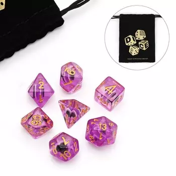 Кубики - дайсы для ДнД «Аметист», набор 7 шт.