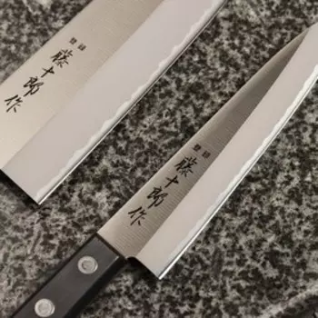 Набор кухонных ножей FUJI CUTLERY, 2 шт: лезвие 13,5 см, 16,5 см, чёрная рукоять