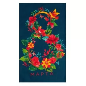 Набор кухонных полотенец Доляна «8 Марта», 35х60см-2шт, 100% хл