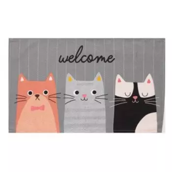 Набор кухонных полотенец Доляна Domestic cats 35х60 см - 4 шт., 100% хл