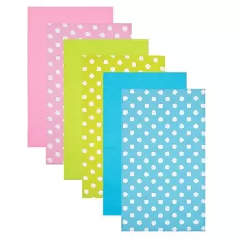 Набор кухонных полотенец Доляна «Сладкий микс», 35х60 см - 6 шт, 100% хлопок, рогожка 165 г/м2